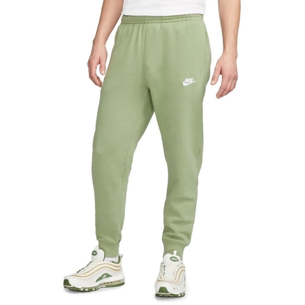 Men's NIKE Classic Fleece Lined Jogger Sportswear Pant Sea foam Green Small